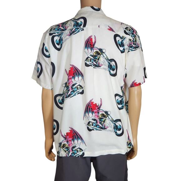 Lost Enterprises Highway Med Button Shirt "Devil Women on Motorcycles" - Picture 2 of 6
